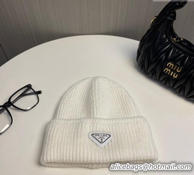 Buy Cheap Prada Knit Hat PR112801 White 2024