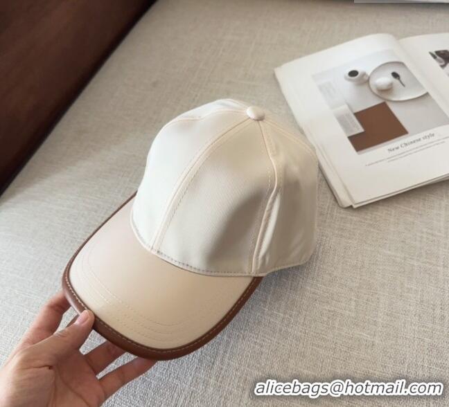 Trendy Design Prada Nylon Baseball Hat 0115 White 2025