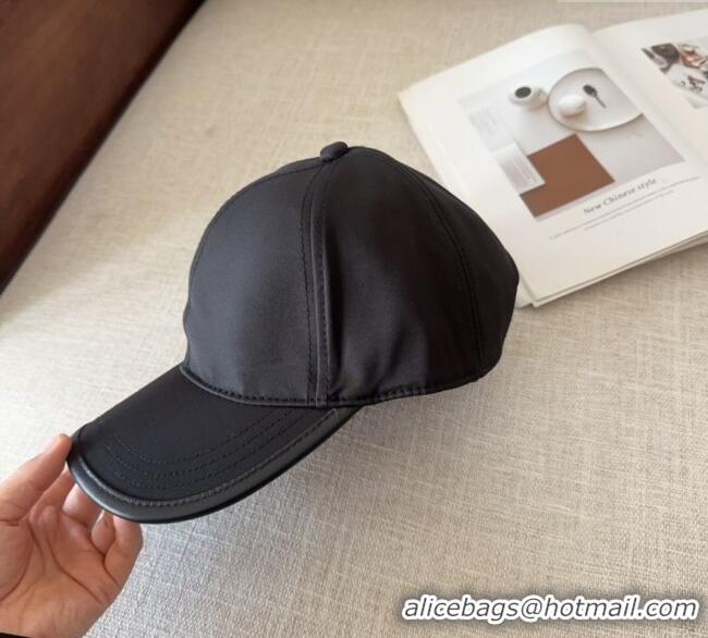 Grade Promotional Prada Nylon Baseball Hat 0115 Black 2025