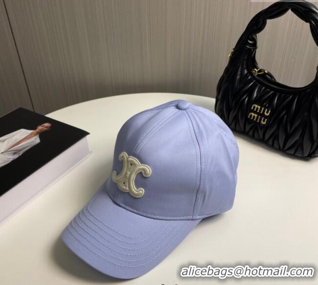 Luxury Cheap Celine Baseball Hat with Logo 0318 Light Purple 2025