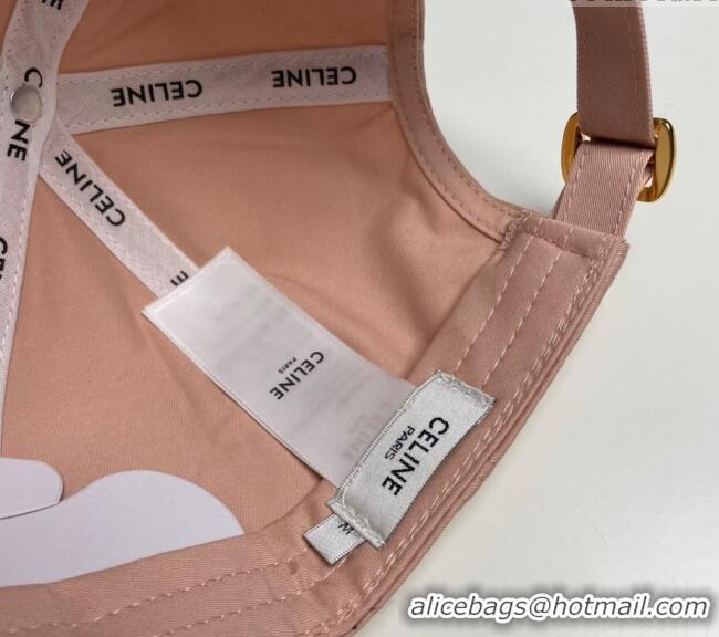 Market Sells Celine Baseball Hat with One-Tone Logo CE8010 Light Pink 2025