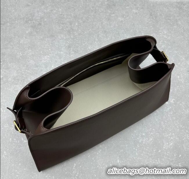 Buy Wholesale The Row Margaux Clutch in Smooth Leather 1843 Chocolate 2025