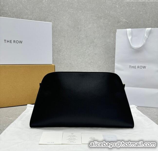 Buy Discount The Row Margaux Clutch in Smooth Leather 1843 Black 2025