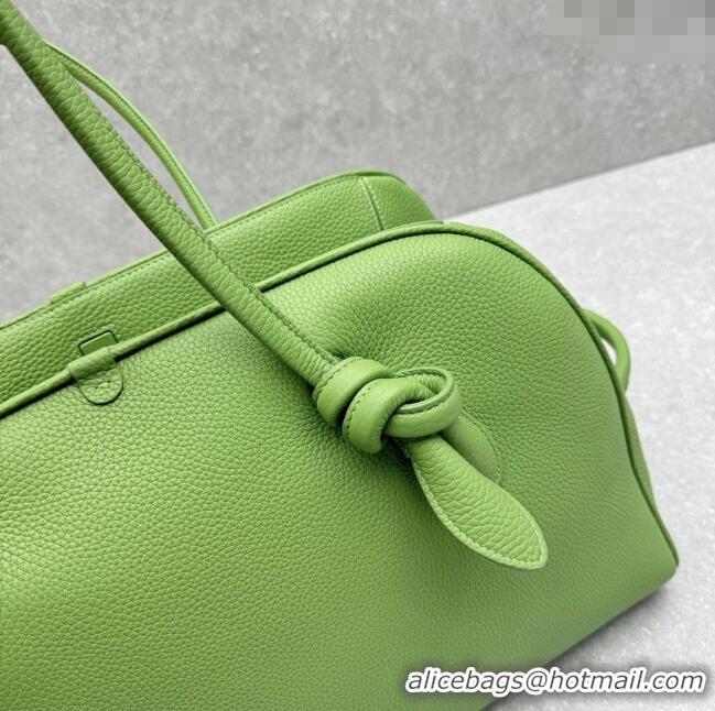 Best Quality Jacquemus The Large Turismo Soft Bowling Bag in Grained Leather 2130 Green 2025