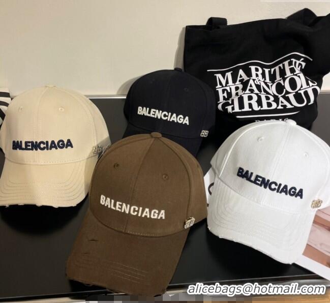 New Fashion Balenciaga Baseball Hat 0112 Brown 2024