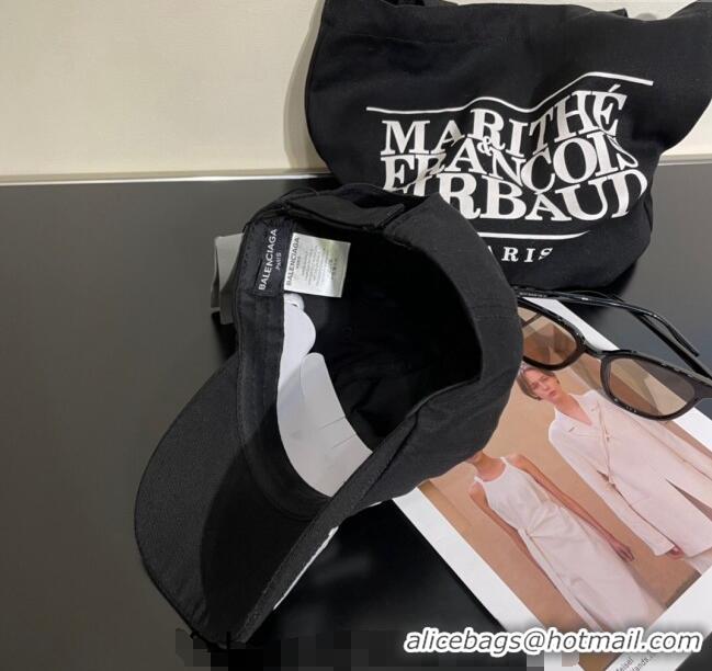 Spot Bulk Balenciaga Signature Baseball Hat B0112 Black 2024