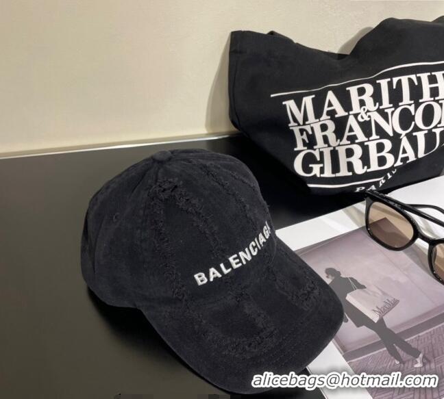 Fashion Show Collection Balenciaga Denim Baseball Hat 0131 Black 2024