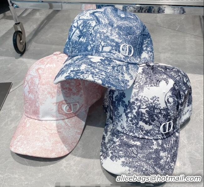 Spot Bulk Dior Toile de Jouy Baseball Hat 0720 Light Pink 2023