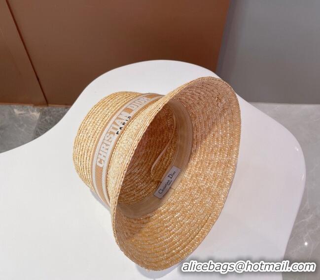 Grade Quality Dior Straw Bucket Hat 0302 Dark Beige 2024