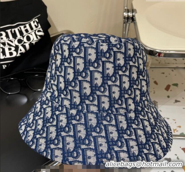 Low Cost Dior Reversible Bucket Hat 073001 Navy Blue 2024
