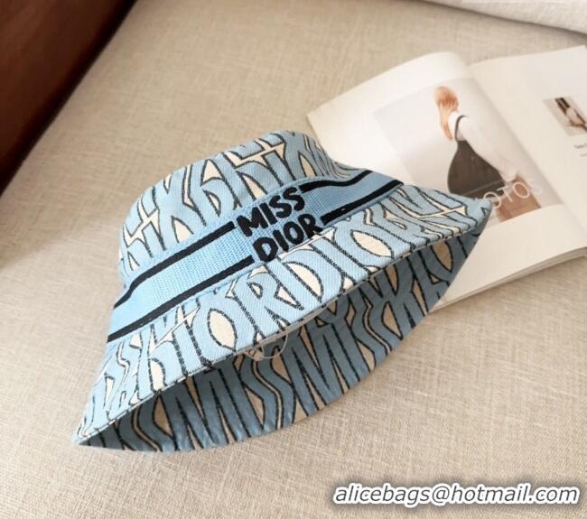 Luxury Classic Dior Miss Dior Bucket Hat 1019012 Light Blue 2024