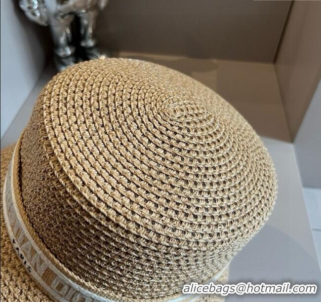 Top Design Dior Straw Bucket Hat D031302 Beige 2025