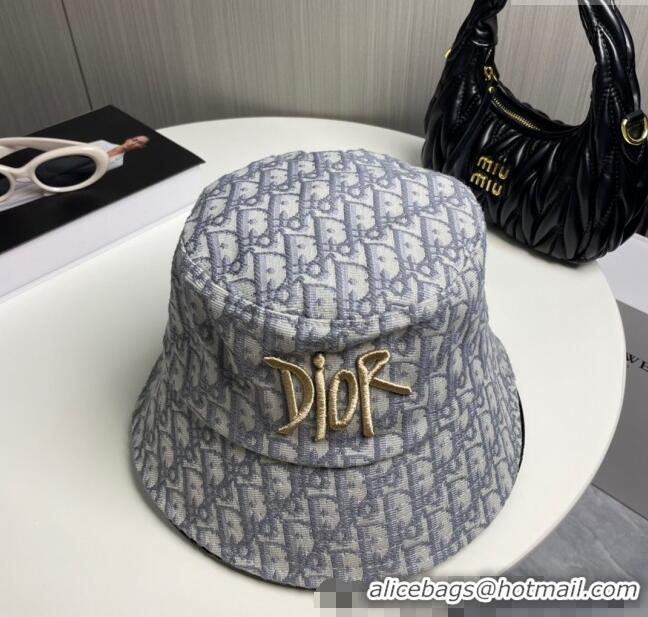 Famous Brand Dior Oblique Bucket Hat 0317 Grey 2025