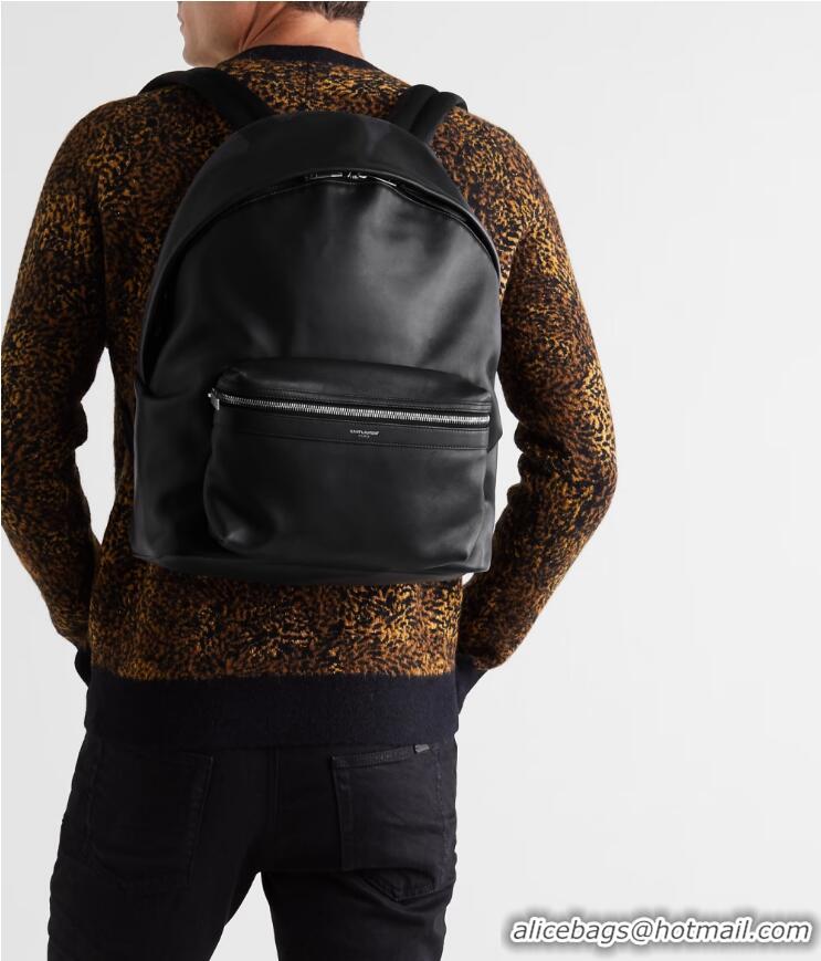 Buy Discount Yves Saint Laurent City Leather Backpack Y55956 Black