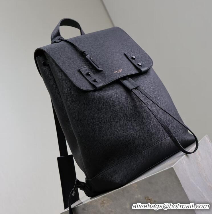 Buy Discount Yves Saint Laurent  Full-Grain Leather Backpack Y78964 Black