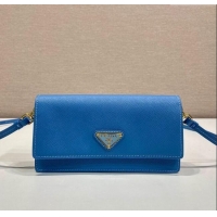 Grade Quality Prada Saffiano leather mini-bag 1NF059 Blue 2025