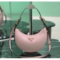 Super Quality Prada Arque small leather shoulder bag 1BC194 Alabaster Pink 2025