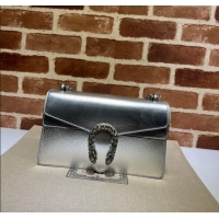 Top Grade Gucci Dionysus Shoulder Bag in Grained Leather 400249 Silver 2025