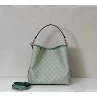 Reasonable Price Gucci GG Canvas Emblem Medium Bucket Bag 815103 Sage Green 2025