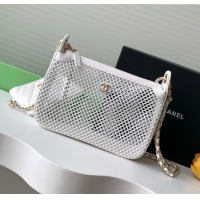 Top Grade Chanel Mesh Clutch with Chain AP4572 White 2025