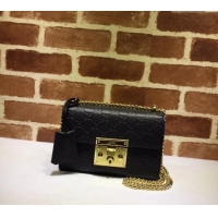 Market Sells Gucci Padlock Small GG Leather Shoulder Bag 409487 Black 2024