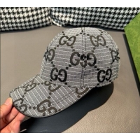 Good Product Gucci Maxi GG Canvas Baseball Hat 1128 Grey 2024