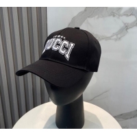 Reasonable Price Gucci Canvas Baseball Hat with GUCCI and Star 7082 Black 2025