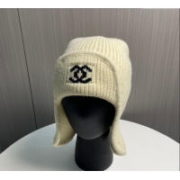 Famous Brand Chanel Snow Knit Chapka Hat 0115 Beige 2025