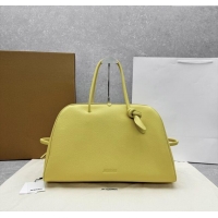 New Stylish Jacquemus The Large Turismo Soft Bowling Bag in Grained Leather 2130 Light Yellow 2025