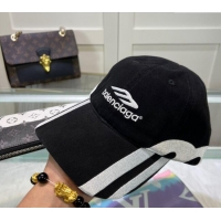 Top Grade Balenciaga Canvas Baseball Hat B0302 Black 2024