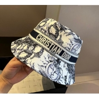 Buy High Quality Dior Printed Bucket Hat 1128 White 2024